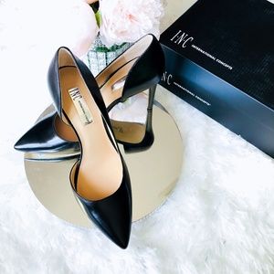 I.N.C.BLACK POINTED HEELS